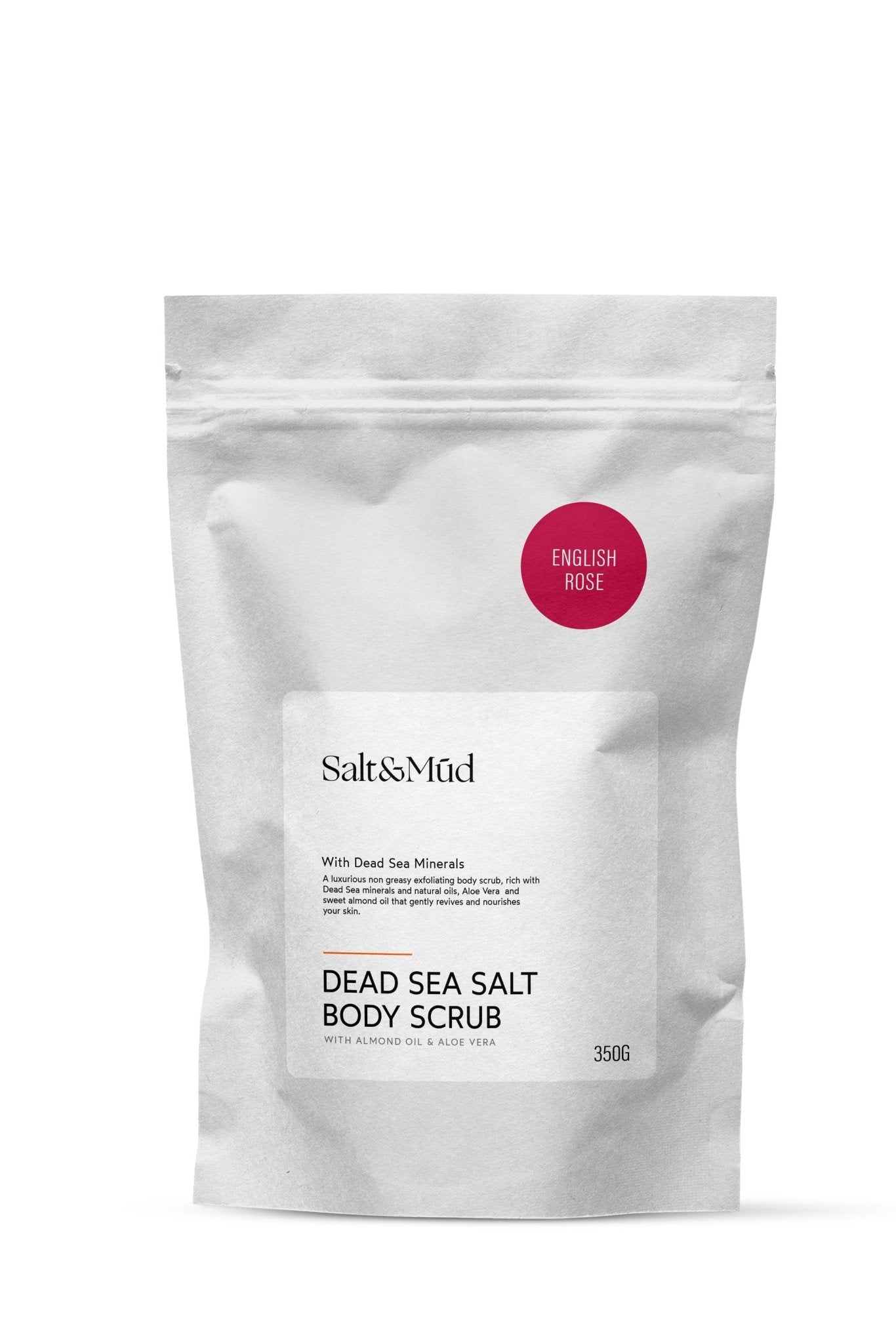Dead Sea Salt Body Scrub English Rose 350G - Salt And Mud